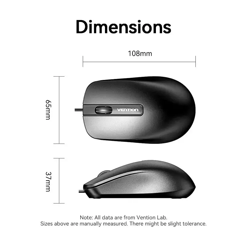 Проводная мышь Vention 3-Button USB KTABG Photo 3