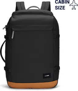 Pacsafe carry-on rucksack GO 44L — black, lightweight, durable