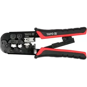 Cable crimper YATO YT-22442, stripping tool, 190 mm, black/red