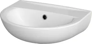 Washbasin CERSANIT PRESIDENT 50 cm without hole, 50 cm width ceramic sink