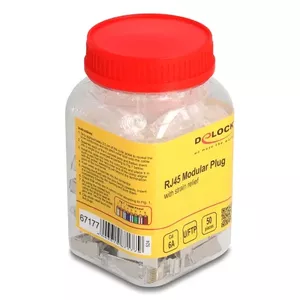 DeLOCK 67177 RJ45 соединитель Серебристый Прозрачный Мужской 50 шт