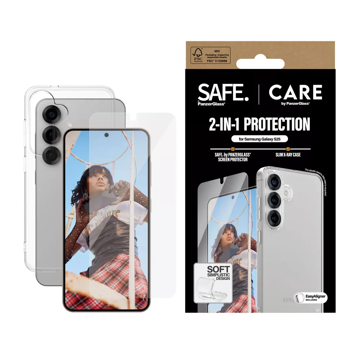 PanzerGlass CARE by Fashion 2-in-1 komplekts Samsung Galaxy S25 Photo 2