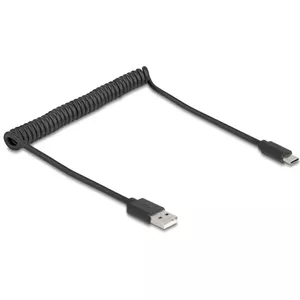 DeLOCK USB Cable USB 2.0 0.75m USB A USB C Black 90368