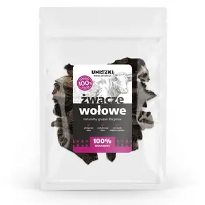 Dog treat UNISZKI Beef tripe 500 g – single-ingredient dental chew, grain- and gluten-free