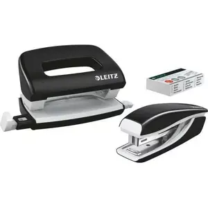 Степлер LEITZ Leitz WOW, чёрный, вместимость 100 скоб, монохромный