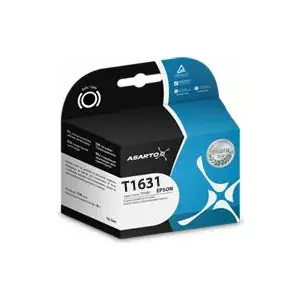 Картридж с чернилами Asarto для Epson T1631 совместимый — чёрный — для Workforce WF-2010W/2510/2520/2530/2540