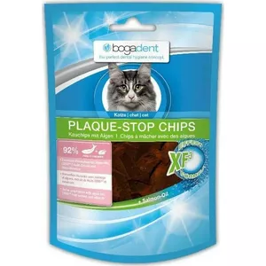 Bogadent Plaque-Stop Chips Fish 50 g — Bogadent dental chew chips for cats, fish-flavored