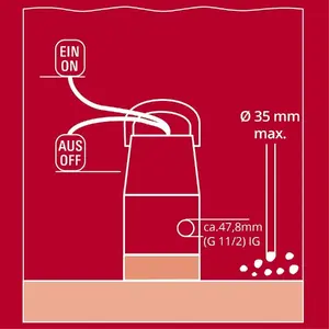 Submersible Pump EINHELL GC-DP 7035 LL 700W, 35 mm outlet