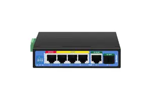 Неуправляемый гигабитный сетевой коммутатор Ernitec ELECTRA-U06-1GB с 4 портами RJ-45, 1 модулем SFP и поддержкой Power over Ethernet