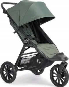 Ratiņi baby jogger City Elite 2 Briar Green modelis 493437 — vienvietīga, kompakts salikums
