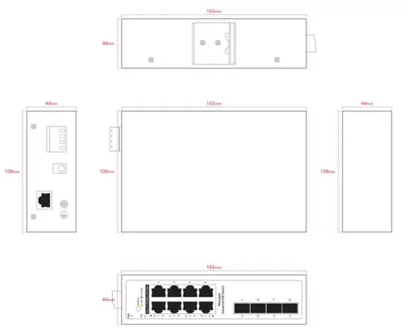 Сетевой коммутатор Ernitec ELECTRA-IM08-1GB Photo 2