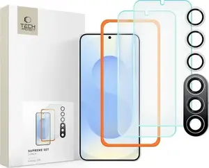 Защитное закалённое стекло Tech-Protect 3 шт. для Samsung Galaxy S25, прозрачное
