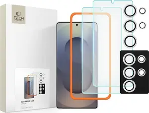 Stikla ekrāna aizsargs Tech-Protect Supreme 3 gab. priekš Samsung Galaxy S25 Ultra — caurspīdīgs