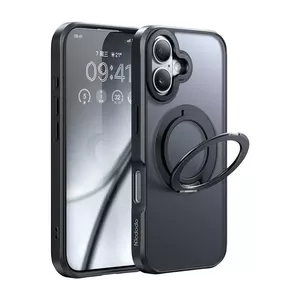 Aizsargvāks Mcdodo PC-4930 MagSafe priekš iPhone 16 ar integrētu statīvu, melns