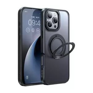 Protective MagSafe case Mcdodo PC-4933 for iPhone 16 Pro Max with integrated stand, black