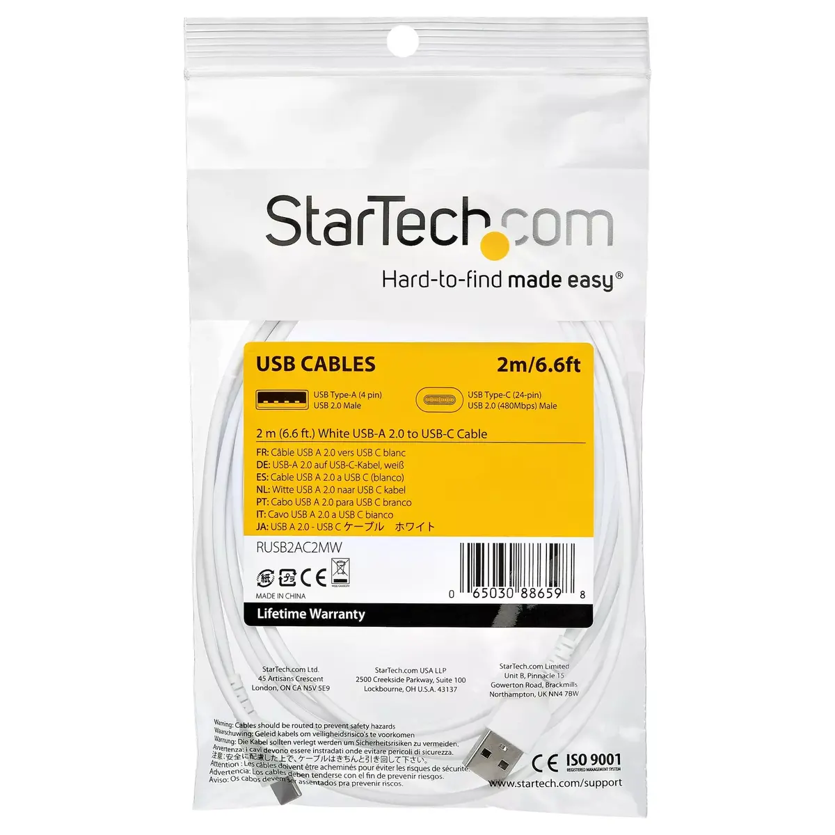 StarTech.com 2m USB A to USB C Charging Cable Photo 6