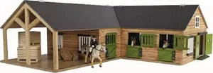 Wooden stable for horses Hipo 4 boxes with washing area, 68×77×27 cm