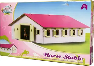 Koka staļļa komplekts ar 9 boksiem Hipo 570216, izmēri 62×42,5×22 cm