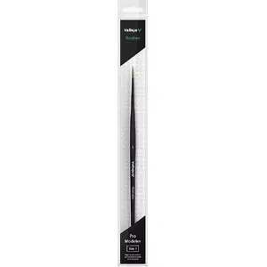 Paint brush VALLEJO B01001 — single round natural-hair brush, 1 pc, blister pack