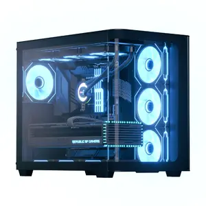 PC Case Aerocool P500C Midi Tower Black ATX Side PSU 3x120mm Fans