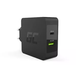 Зарядное устройство Indoor Green Cell CHAR10 Универсальное Черное AC 1 USB 1 USB-C