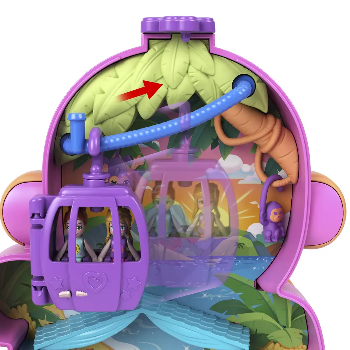 Leļļu spēļu komplekts Mattel Polly Pocket Mammu Mērkaķis un Bērns Photo 10