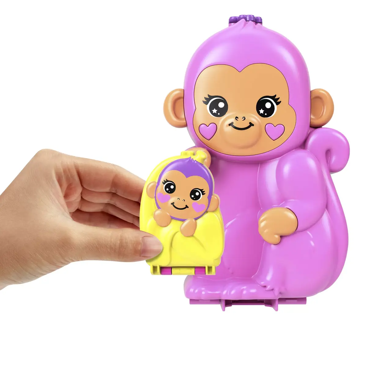 Leļļu spēļu komplekts Mattel Polly Pocket Mammu Mērkaķis un Bērns Photo 13