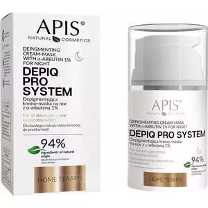 Ночной крем-маска APIS Depiq Pro System с альфа-арбутином 1%, 50 мл — ночной уход против пигментации