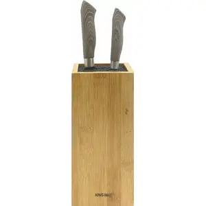 Knife block KingHoff KH-1559 bamboo 10.5×10.5×23 cm