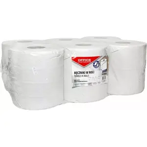 Paper Roll Towels Office Products 2-ply Recycled 120 m — pack of 6