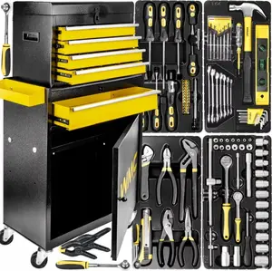 Workshop tool cabinet trolley WMC TOOLS WMC257 — 257-piece tool set, mobile storage cabinet