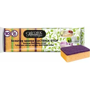 Cleaning sponges York BACTERIA STOP YORK PRESTIGE — antibacterial kitchen scrub sponges, 10 pcs