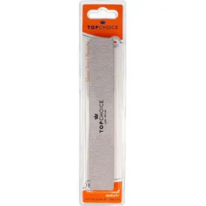 Nail file TOP CHOICE 2‑function rectangular 180/240 grit 18 cm — 1 pc
