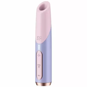 Clitoral stimulator Satisfyer Bold Kiss Wave — compact vibration and air-pulse device, pink-violet
