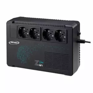 Neatkarīgās barošanas ierīce UPS Infosec Zen Live 650 Line-Interactive 0,65 kVA 390 W 4 AC kontaktligzdas