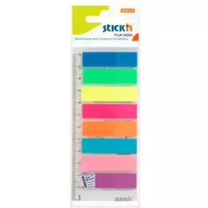 Pašlīmējošas birkas Stickn Niji 21345 — daudzkrāsainas, 25 lapas