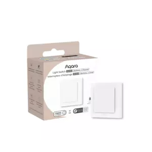 AQARA Light Switch H2 EU (2 Buttons, 1 Channel) (WS-K07D) - Zigbee and Thread wallswitch with relay