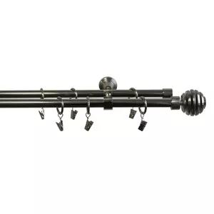 Curtain rail set DOMOLETTI DOUBLE CURTAIN RAIL SET 300 cm, Ø16 mm double-track curtain rail