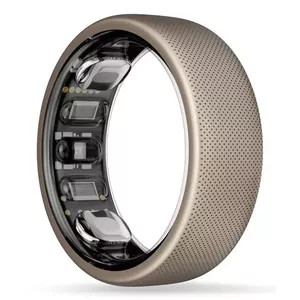 Smart ring activity tracker Amazfit Helio Ring Titanium — titanium, up to 4 days battery, 16.5 mAh, 1.4 h charge, 3.65 g, 2.6 mm, Android compatible (size 8)