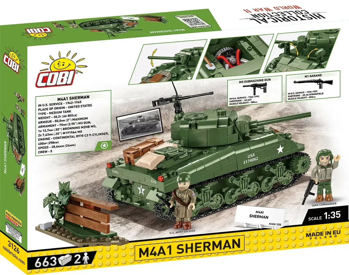 Cobi M4A1 Sherman model kit 663 pcs Photo 3