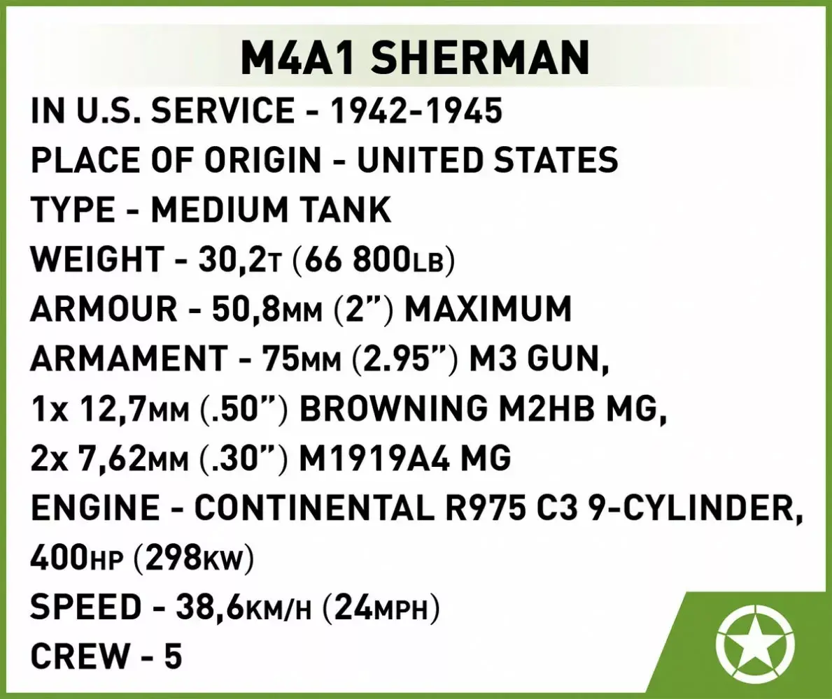 Cobi M4A1 Sherman model kit 663 pcs Photo 14
