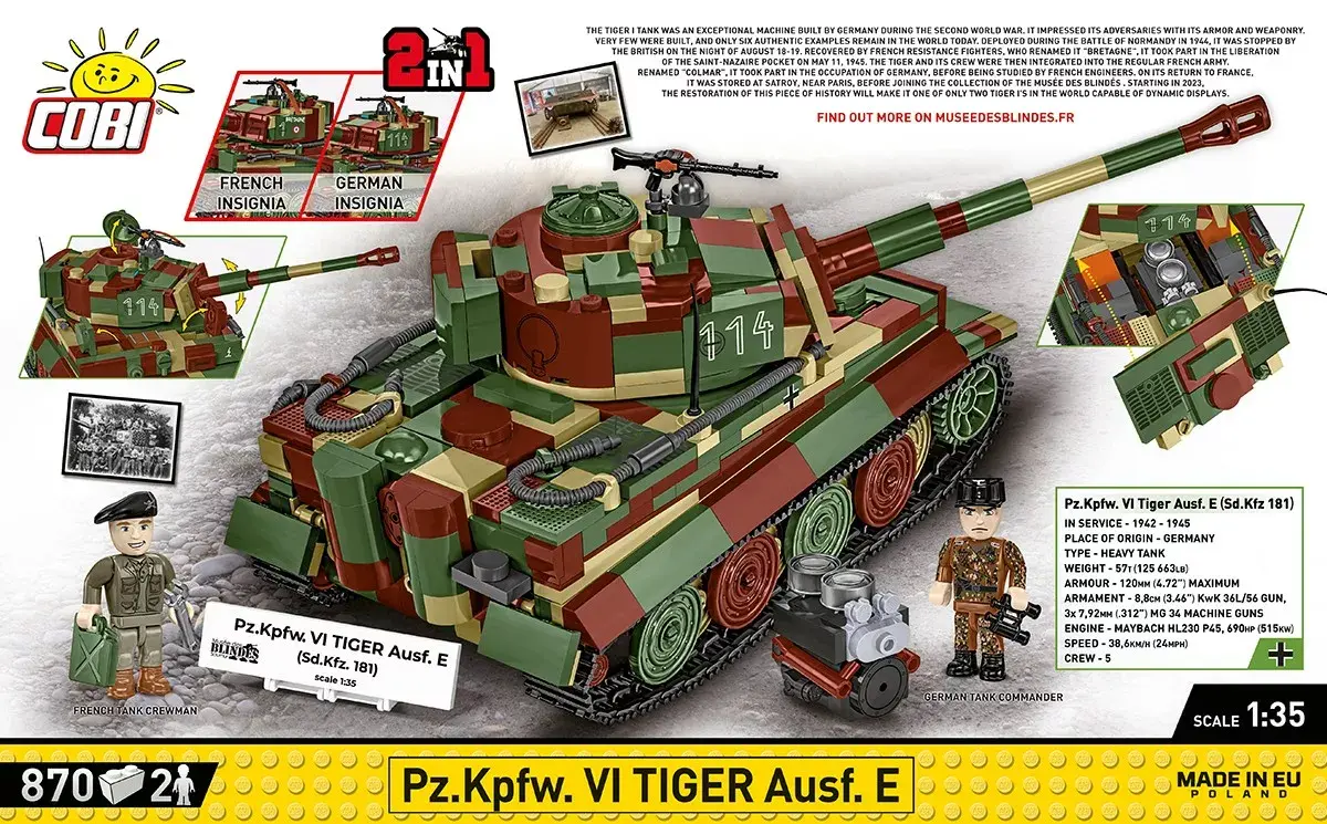 Cobi Pz.Kpfw. VI Tiger Ausf. E — 870 pcs Photo 2