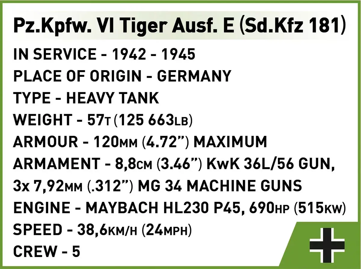 Cobi Pz.Kpfw. VI Tiger Ausf. E — 870 pcs Photo 15