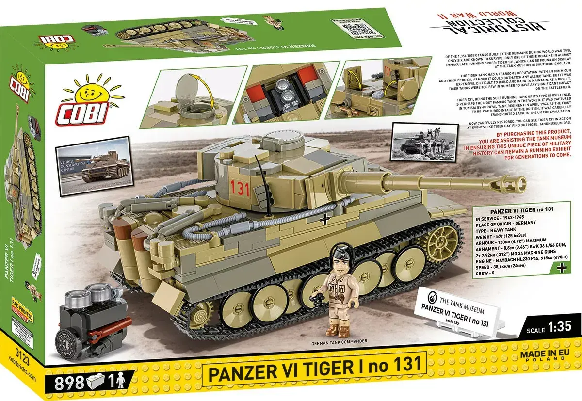 Cobi Panzer VI Tiger I komplekts 550 detaļas Photo 3