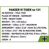 Cobi Panzer VI Tiger I komplekts 550 detaļas Photo 12