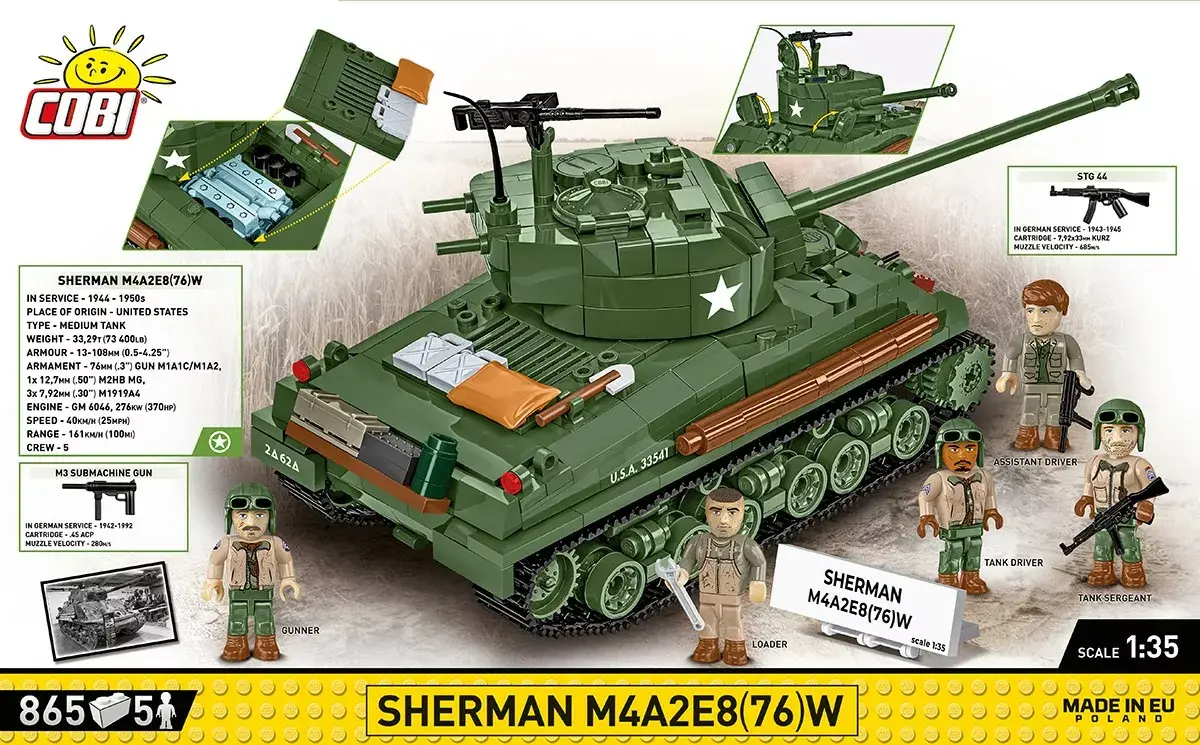 Cobi Sherman M4A2E8 building set COBI-3118 Photo 2
