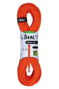 Static rope BEAL Rope feed 9.8 mm 50 m — solid orange, single‑strand