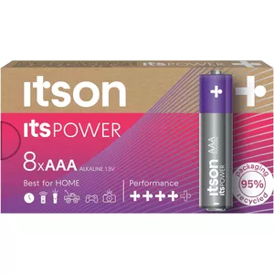 Alkalīnās AAA baterijas itson itsPOWER LR03IPO/8CB 8 gab.