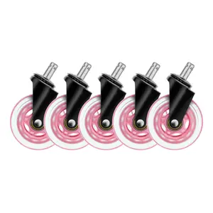 Caster wheel Deltaco Gaming GAM-157-P Pink Rubber 75mm