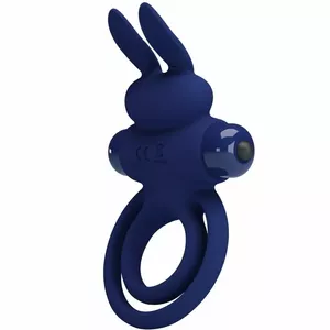 Vibrating Ring pretty love DAREY Double Rabbit — wearable vibrating ring, blue